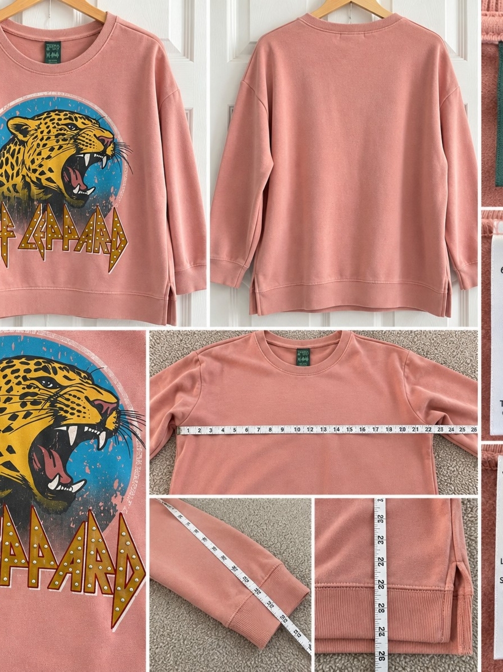 Terra & Sky  Brand Women's Dusty Pink Graphic Crewneck Sweatshirt